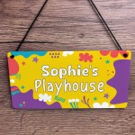 Personalised Playhouse Sign For Garden Playroom Kids Playhouse