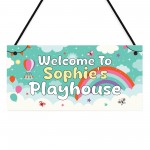 Personalised Playhouse Sign with Name Kids Playhouse Decor
