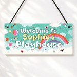 Personalised Playhouse Sign with Name Kids Playhouse Decor