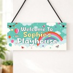 Personalised Playhouse Sign with Name Kids Playhouse Decor