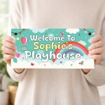 Personalised Playhouse Sign with Name Kids Playhouse Decor
