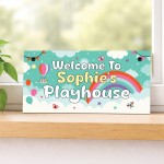 Personalised Playhouse Sign with Name Kids Playhouse Decor