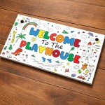 Playhouse Welcome Sign Kids Playhouse Decor Garden Outdoor 