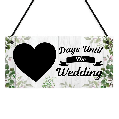 Wedding Countdown Sign Days Until The Wedding Plaque Engagement 