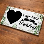 Wedding Countdown Sign Days Until The Wedding Plaque Engagement 