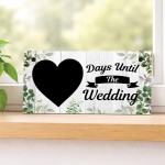 Wedding Countdown Sign Days Until The Wedding Plaque Engagement 