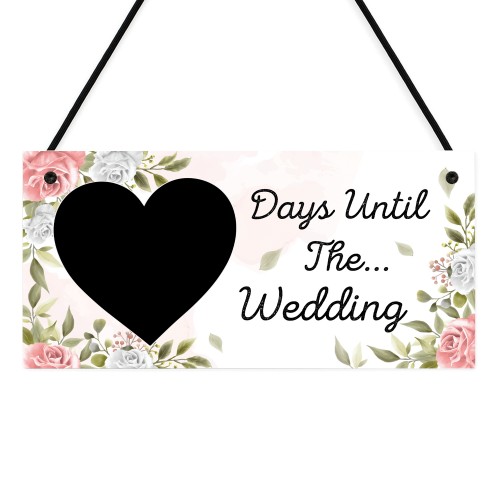 Wedding Countdown Plaque Days Until The Wedding Engagement Gift 