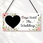 Wedding Countdown Plaque Days Until The Wedding Engagement Gift 