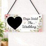 Wedding Countdown Plaque Days Until The Wedding Engagement Gift 