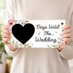 Wedding Countdown Plaque Days Until The Wedding Engagement Gift 