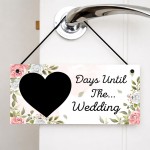 Wedding Countdown Plaque Days Until The Wedding Engagement Gift 