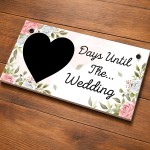 Wedding Countdown Plaque Days Until The Wedding Engagement Gift 