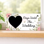 Wedding Countdown Plaque Days Until The Wedding Engagement Gift 