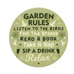 Novelty Garden Rules Sign Acrylic Garden Shed Yard Signs