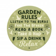 Novelty Garden Rules Sign Acrylic Garden Shed Yard Signs