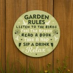 Novelty Garden Rules Sign Acrylic Garden Shed Yard Signs