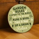 Novelty Garden Rules Sign Acrylic Garden Shed Yard Signs