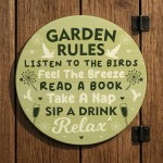 Novelty Garden Rules Sign Acrylic Garden Shed Yard Signs