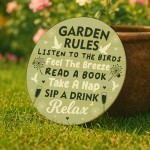 Novelty Garden Rules Sign Acrylic Garden Shed Yard Signs