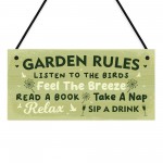 Funny Garden Sign With Garden Rules Welcome Sign Garden Plaque
