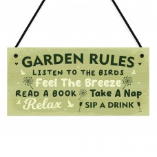 Funny Garden Sign With Garden Rules Welcome Sign Garden Plaque