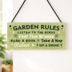 Funny Garden Sign With Garden Rules Welcome Sign Garden Plaque