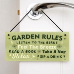 Funny Garden Sign With Garden Rules Welcome Sign Garden Plaque