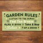 Funny Garden Sign With Garden Rules Welcome Sign Garden Plaque