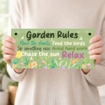 Novelty Garden Sign With Garden Rules Welcome Sign Garden Plaque