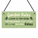 Garden Rules Sign Welcome Sign Garden Plaque For Outside