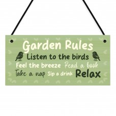 Garden Rules Sign Welcome Sign Garden Plaque For Outside