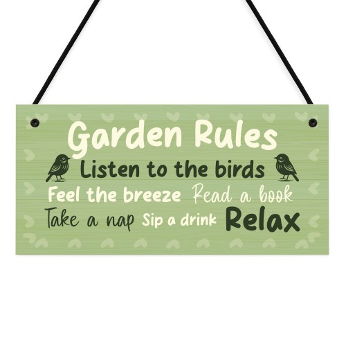 Garden Rules Sign Welcome Sign Garden Plaque For Outside