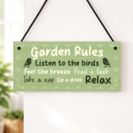 Garden Rules Sign Welcome Sign Garden Plaque For Outside