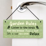 Garden Rules Sign Welcome Sign Garden Plaque For Outside