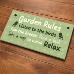 Garden Rules Sign Welcome Sign Garden Plaque For Outside