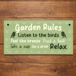 Garden Rules Sign Welcome Sign Garden Plaque For Outside