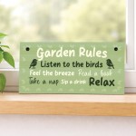 Garden Rules Sign Welcome Sign Garden Plaque For Outside