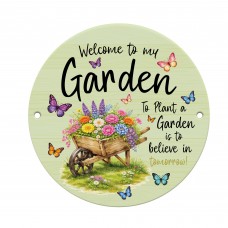 Welcome To My Garden Plaque For Outside Acrylic Garden Signs