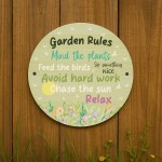 Funny Garden Rules Sign Garden Shed Yard Signs Friendship Plaque