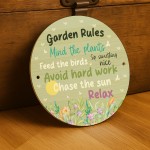 Funny Garden Rules Sign Garden Shed Yard Signs Friendship Plaque
