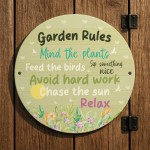 Funny Garden Rules Sign Garden Shed Yard Signs Friendship Plaque