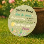Funny Garden Rules Sign Garden Shed Yard Signs Friendship Plaque