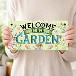 Garden Sign Welcome To Our Garden Plaque For Outside