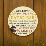 Welcome To The Patio Bar Sign Acrylic Garden Sign Welcome Plaque