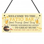 Garden Sign For Outside Patio Bar Signs Welcome Plaque