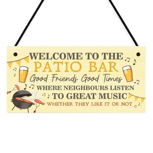 Garden Sign For Outside Patio Bar Signs Welcome Plaque
