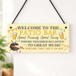Garden Sign For Outside Patio Bar Signs Welcome Plaque