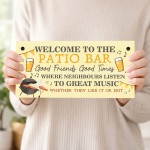 Garden Sign For Outside Patio Bar Signs Welcome Plaque