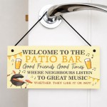 Garden Sign For Outside Patio Bar Signs Welcome Plaque