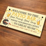 Garden Sign For Outside Patio Bar Signs Welcome Plaque